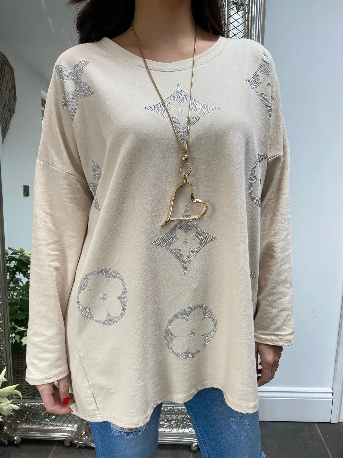 Embellished Shape Sweatshirt Brooke