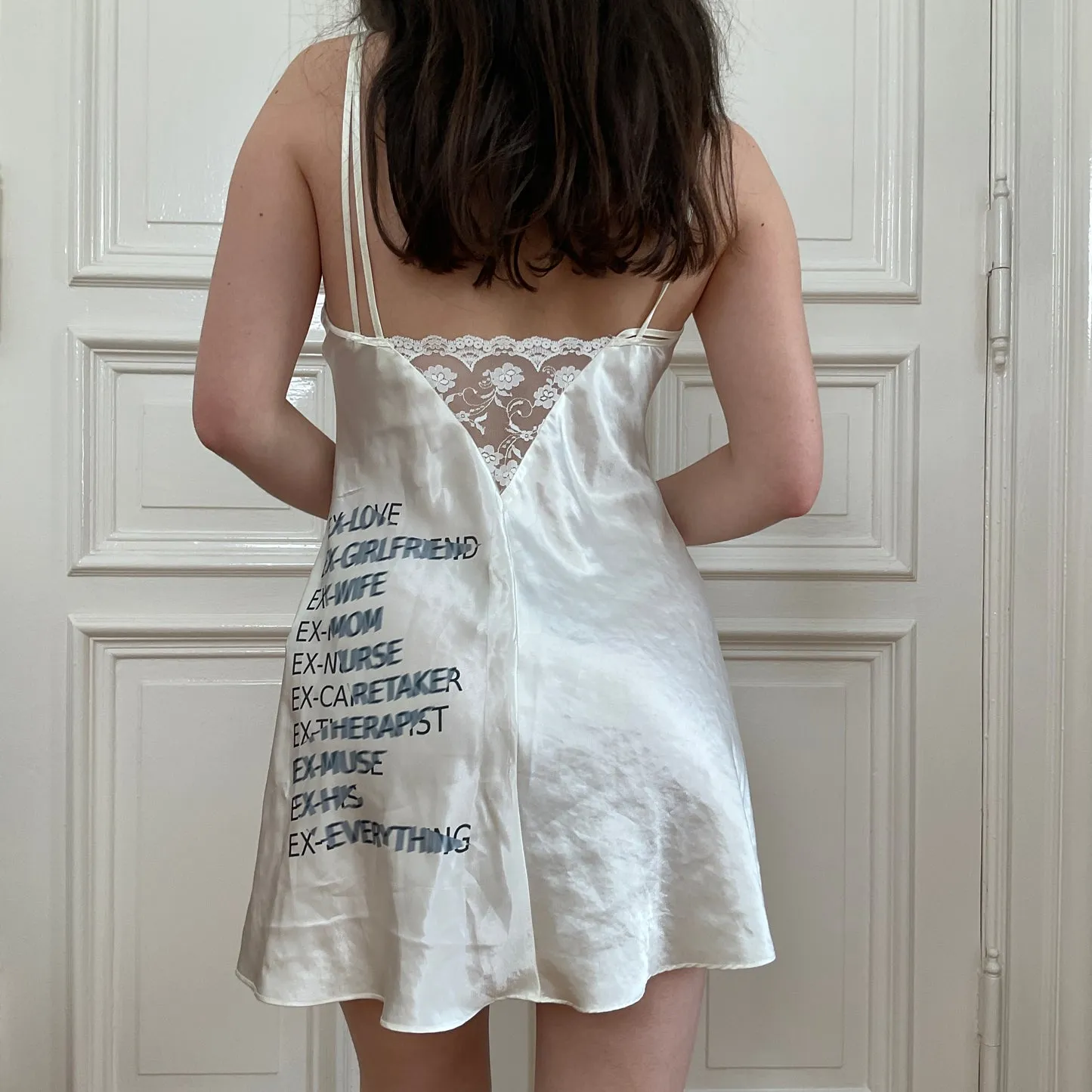       ex-myszka printed slip dress    