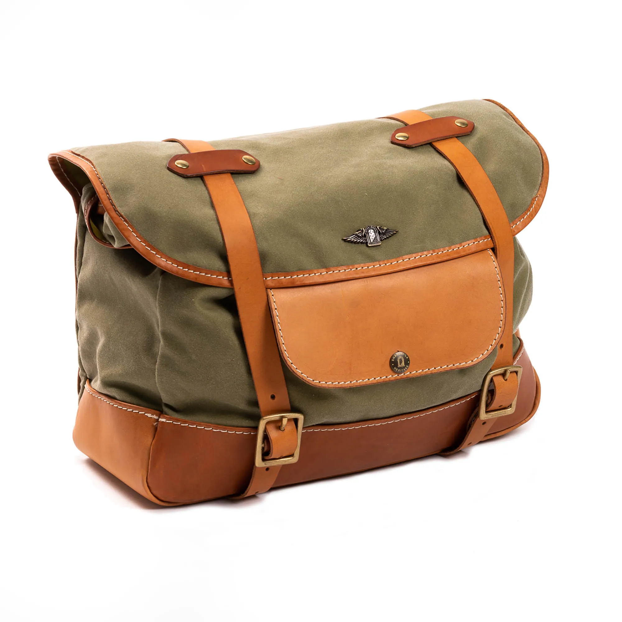 Explorator Army Waxed Canvas Messenger Bag - Shangri-la Heritage