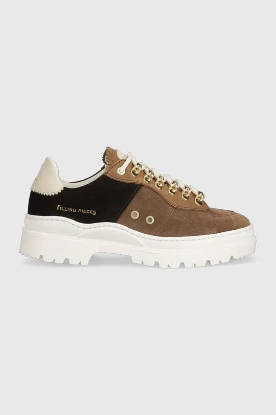 Filling Pieces suede sneakers Court Serrated Topaz brown color 71633831933