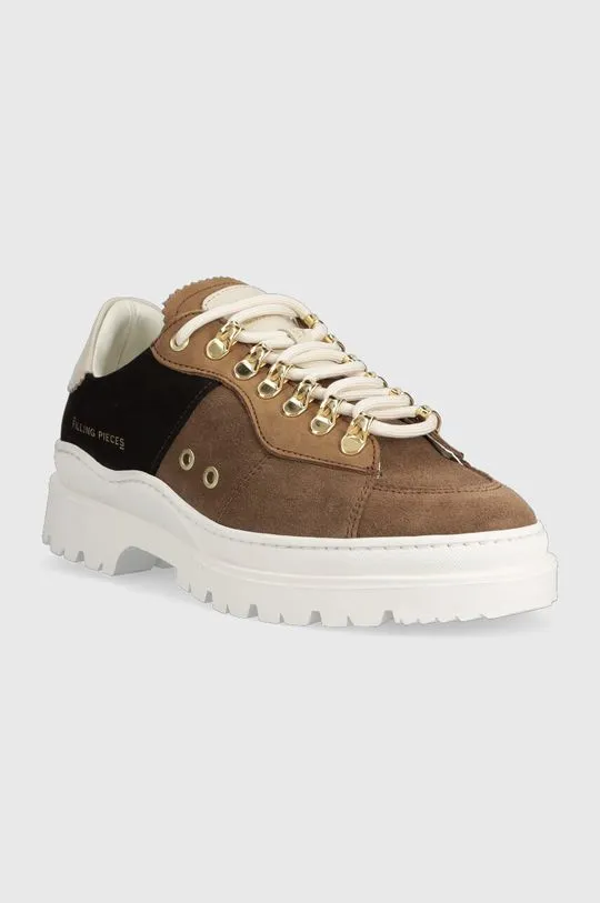 Filling Pieces suede sneakers Court Serrated Topaz brown color 71633831933