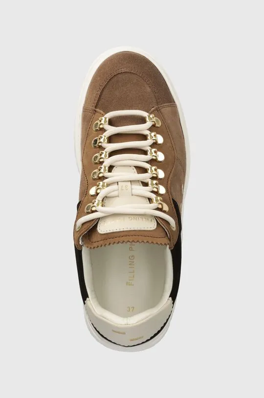 Filling Pieces suede sneakers Court Serrated Topaz brown color 71633831933