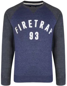 Firetrap Crew Neck Printed Sweatshirt Midnight