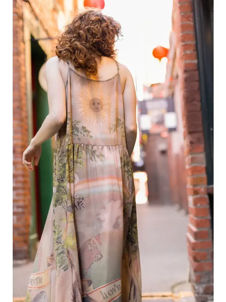 Friendship Love & Truth Bohéme Slip Dress with Bees Boho Floral