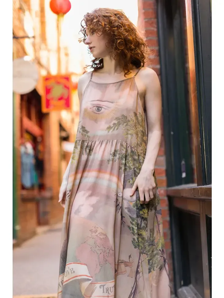 Friendship Love & Truth Bohéme Slip Dress with Bees Boho Floral