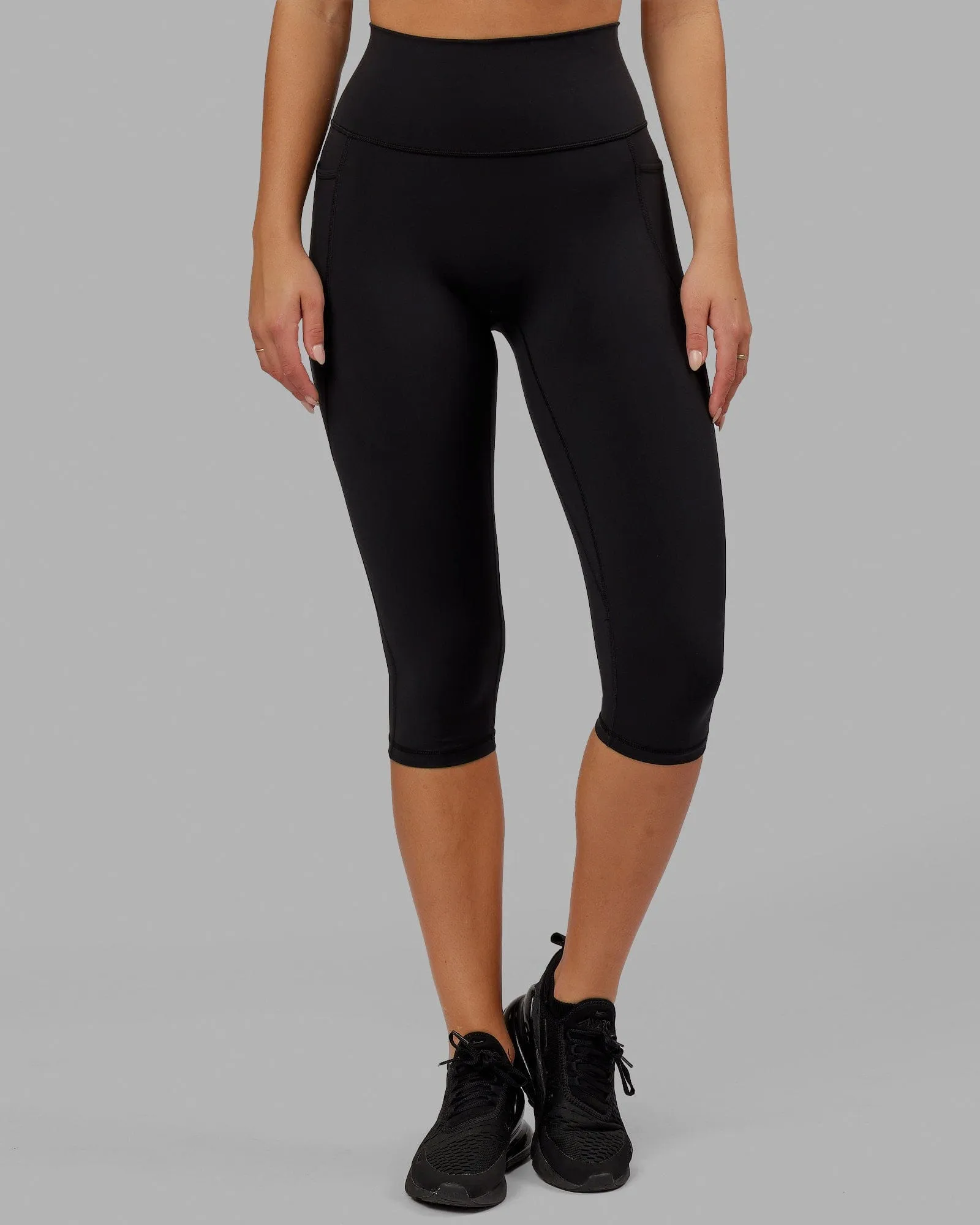 Fusion 3/4 Length Leggings - Black