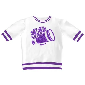 Game Day Short Sleeve Sweatshirt- Purple