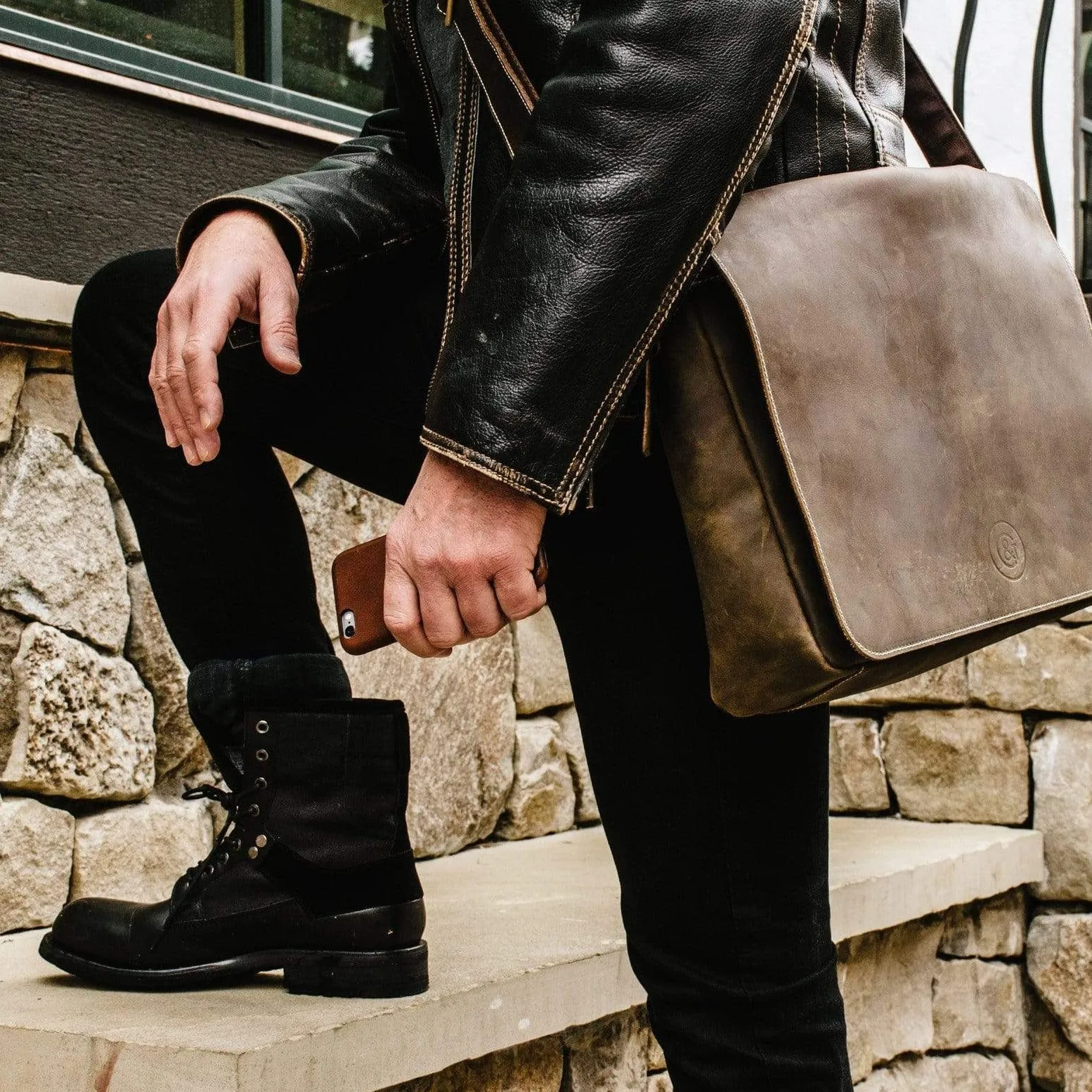 Genuine Leather Messenger Bag