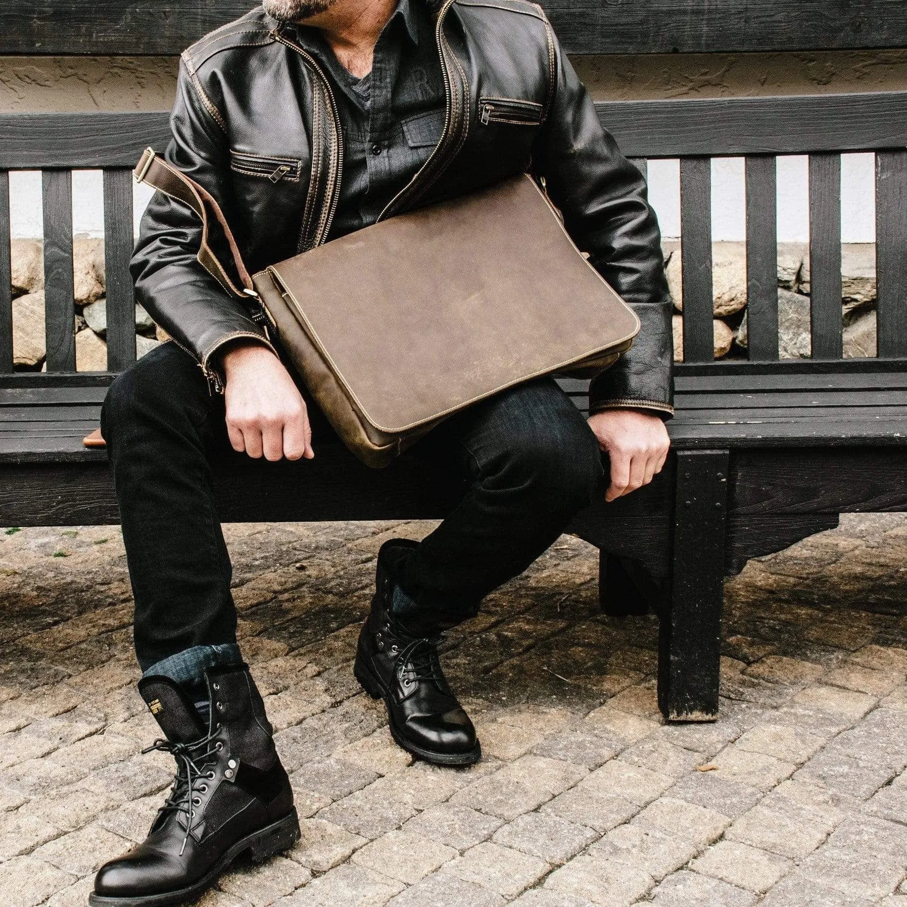 Genuine Leather Messenger Bag