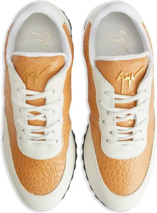 Giuseppe Zanotti Jimi leather low-top sneakers Neutrals