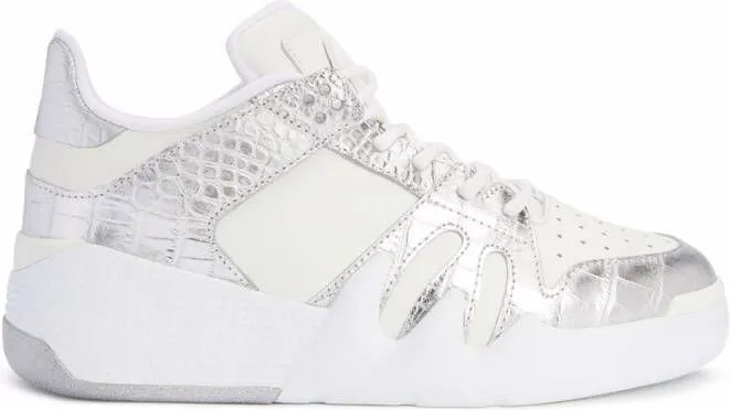 Giuseppe Zanotti Talon crocodile-effect leather sneakers White