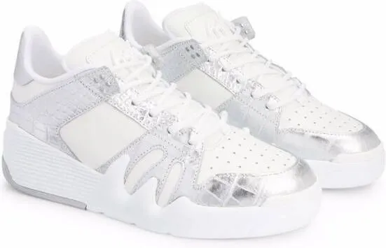 Giuseppe Zanotti Talon crocodile-effect leather sneakers White