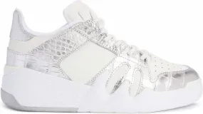 Giuseppe Zanotti Talon crocodile-effect leather sneakers White