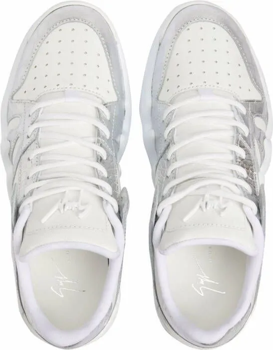 Giuseppe Zanotti Talon crocodile-effect leather sneakers White