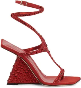 Giuseppe Zanotti Tutankamon 105mm crystal-embellished sandals Red