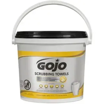 Gojo 6398-02 Scrubbing Towels 170 Count Bucket, Dual Textured, 170 Each