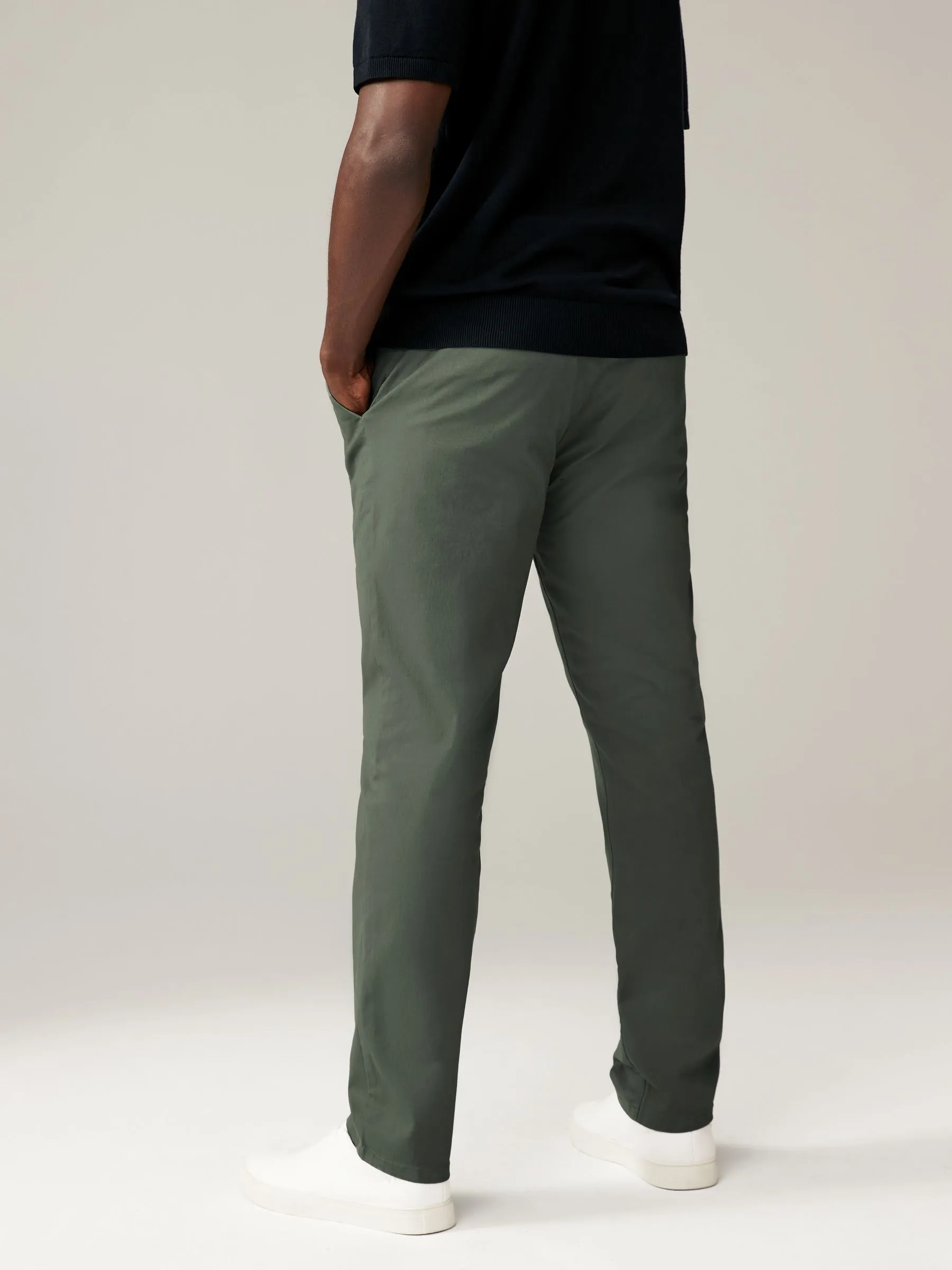 Green Light Slim Fit Stretch Chinos Trousers