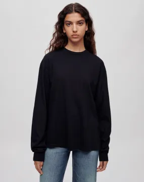 Hanes Long Sleeve Boyfriend Tee - Black