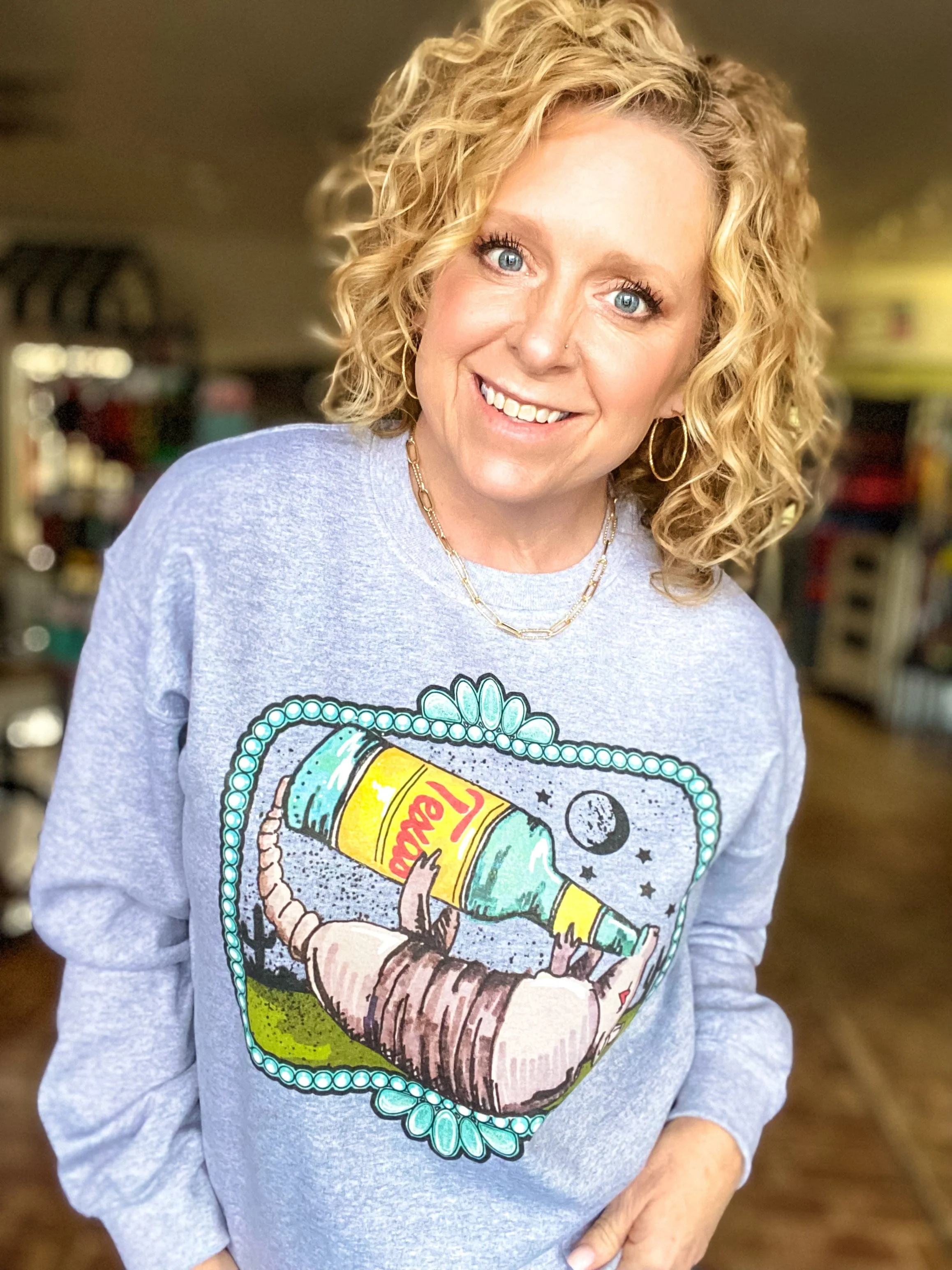 Happy Armadillo Sweatshirt