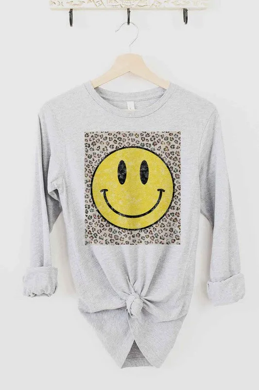 HAPPY LEOPARD LONG SLEEVE TEE