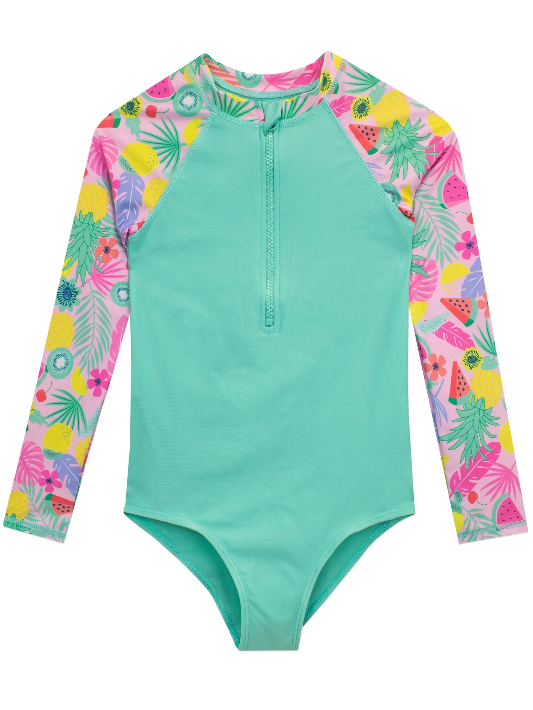Harry Bear Green Girls Tropical Swimsuit