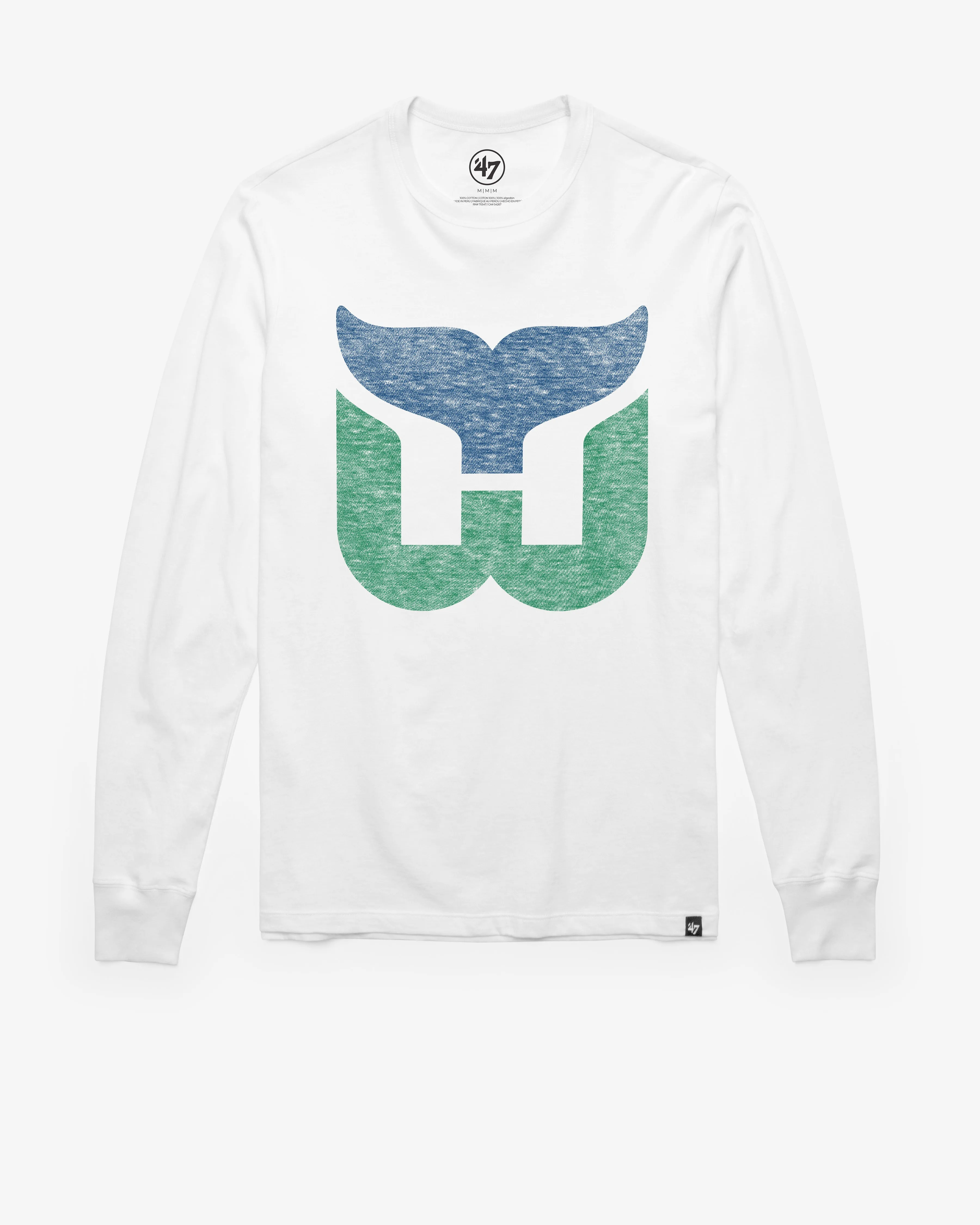 HARTFORD WHALERS VINTAGE PREMIER '47 FRANKLIN LONG SLEEVE TEE