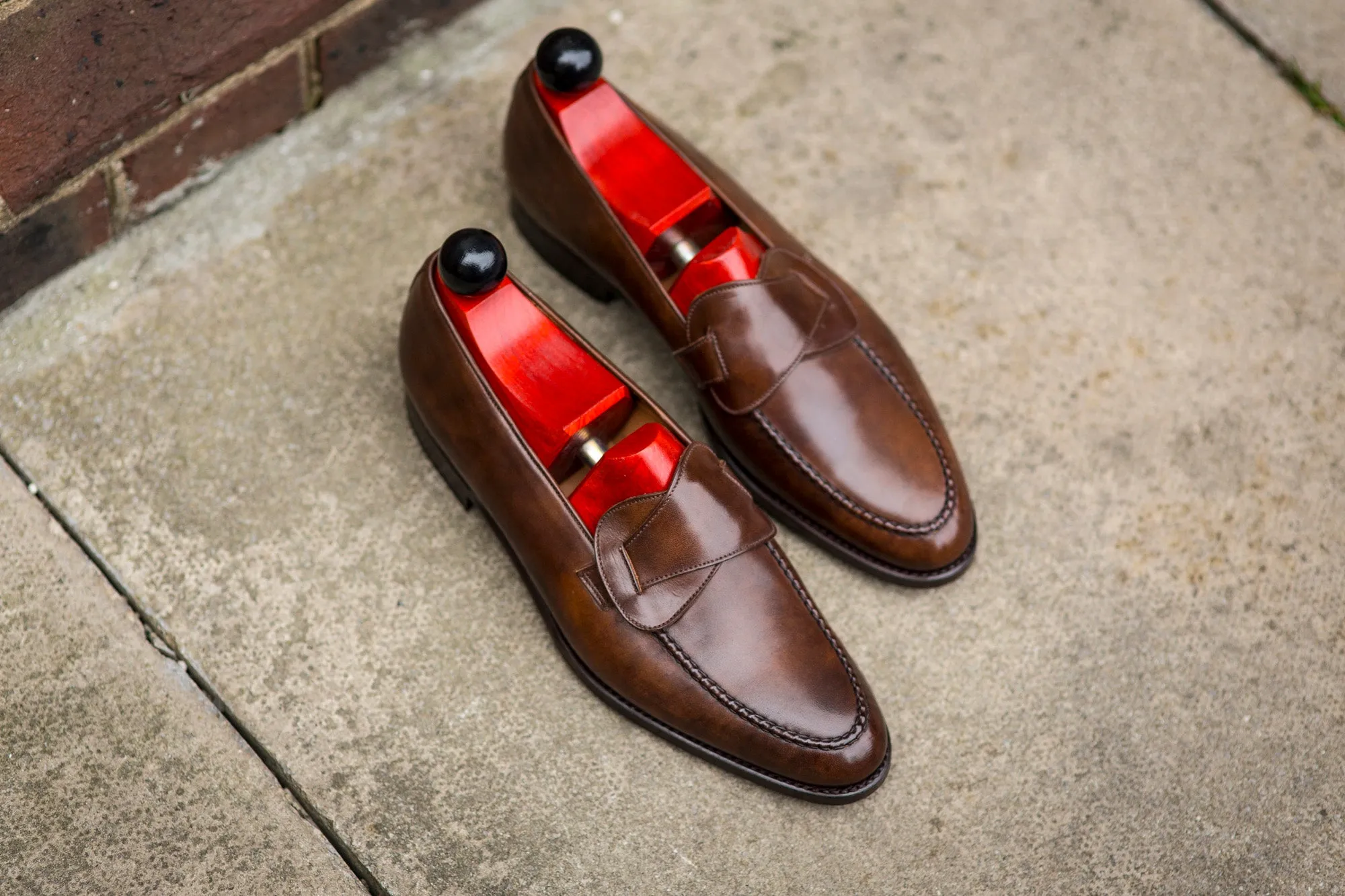 Hawthorne - MTO - Walnut Museum Calf - TMG Last - Single Leather Sole