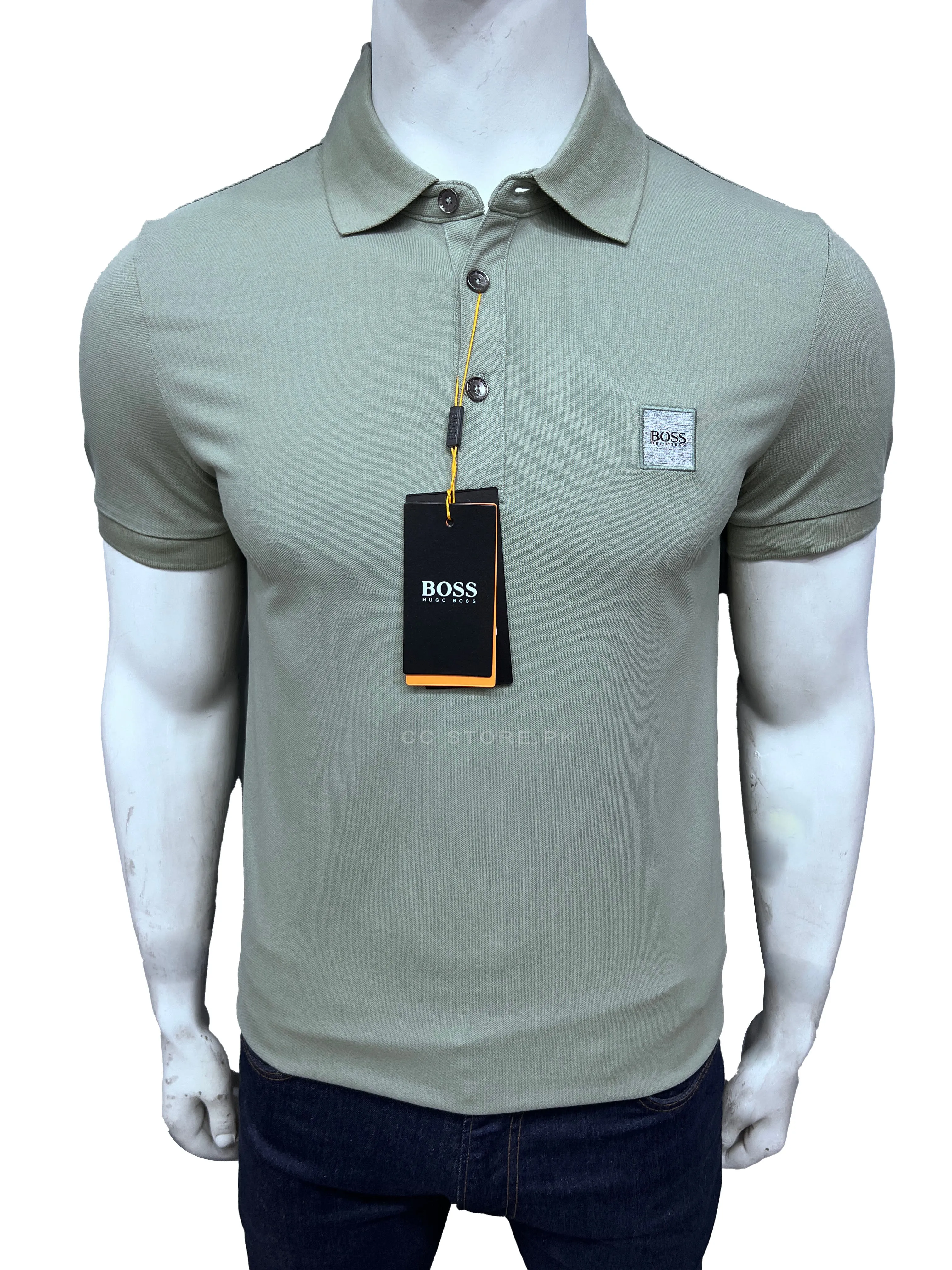 HB Square Logo Green Polo