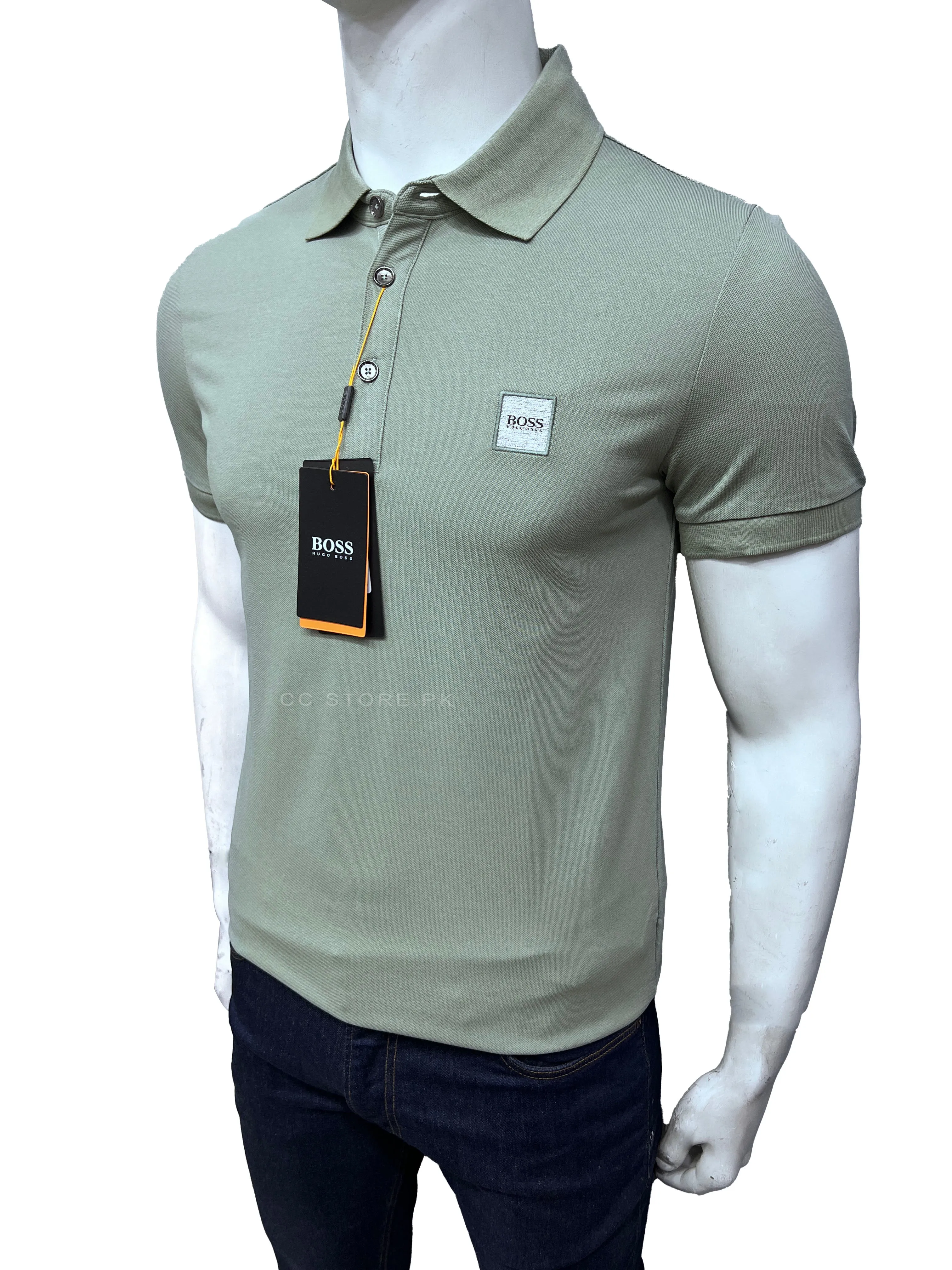 HB Square Logo Green Polo