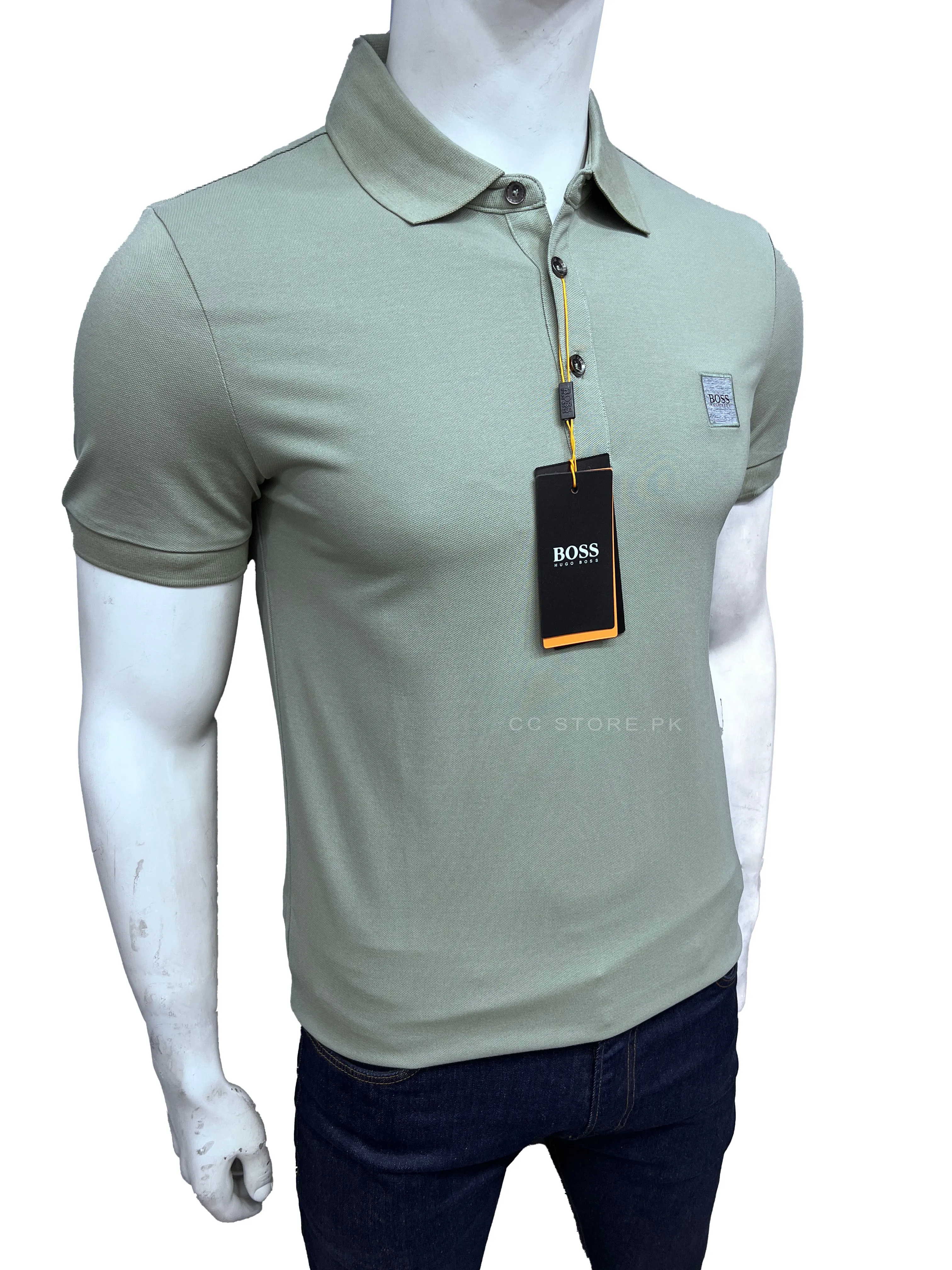 HB Square Logo Green Polo