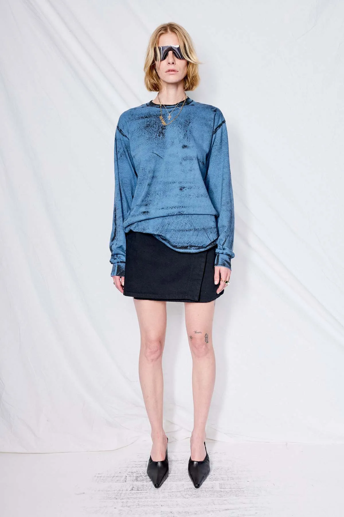 Indigo/Black Roller Long Sleeve Tee - Blue