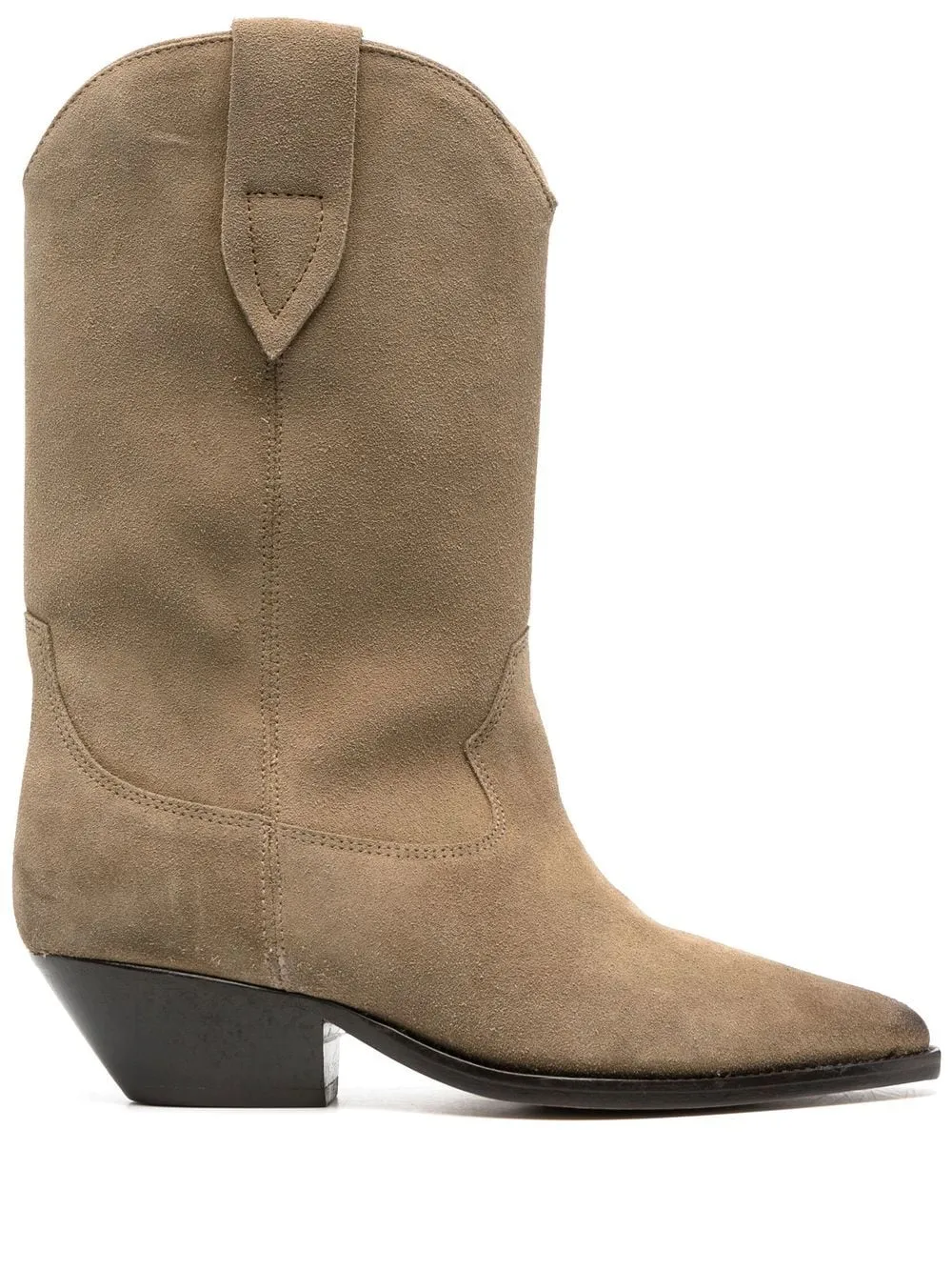 ISABEL MARANT Dove Grey Western-style Leather Ankle Boots for Women