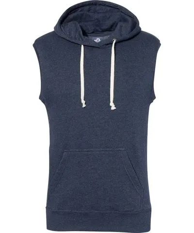 J. America Men's Triblend Sleeveless Hooded Sweatshirt