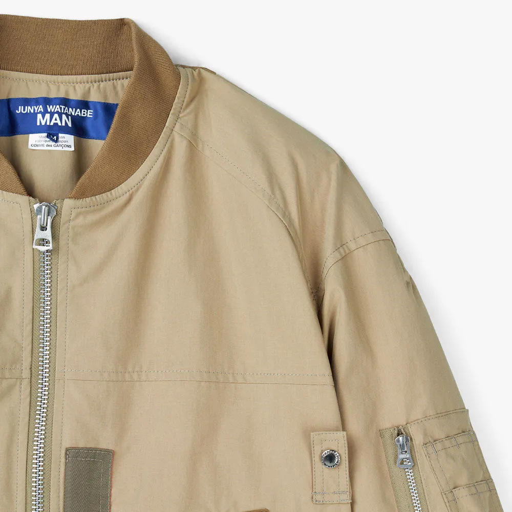 Junya Watanabe MAN Nylon Bomber Jacket / Beige