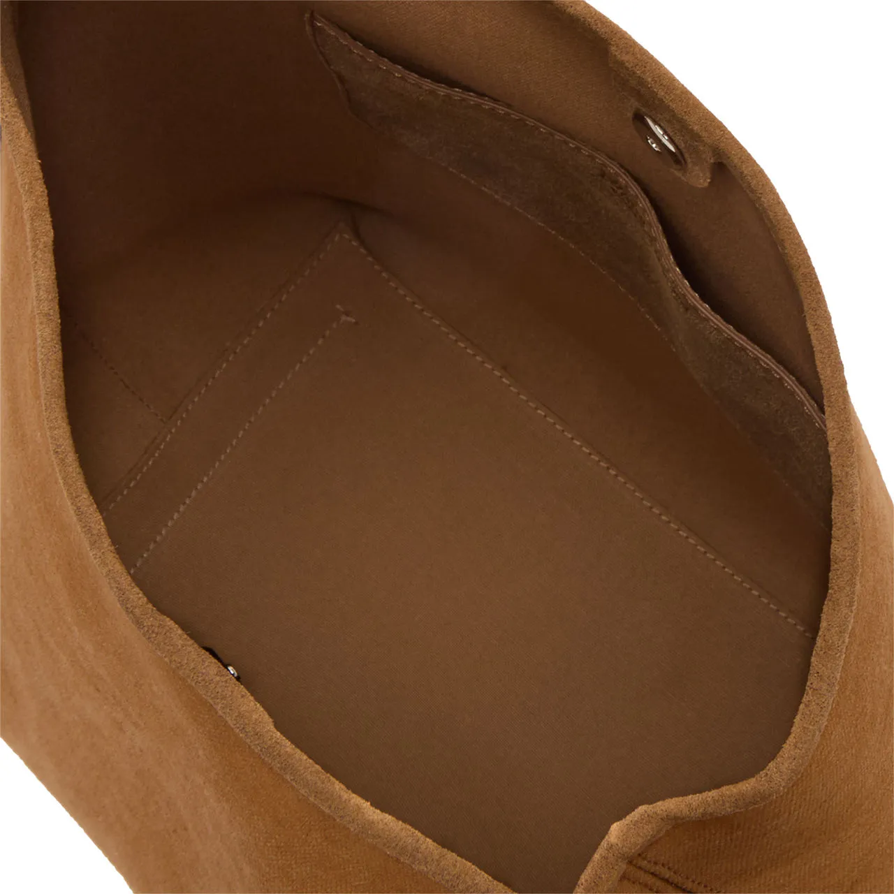 JW ANDERSON Corner Suede Bucket Tote - Caramel