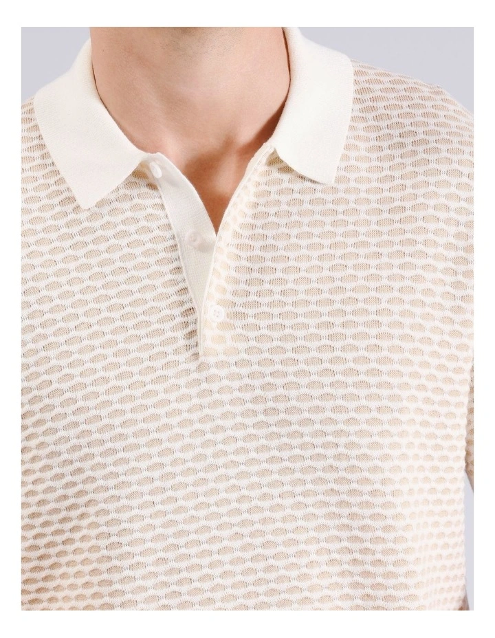 Kieran Knit Polo in Ivory