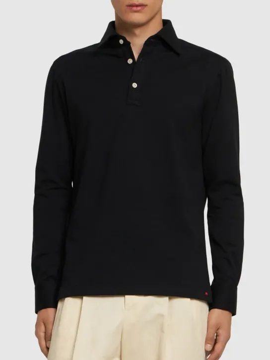 Kiton   Positano cotton blend polo 