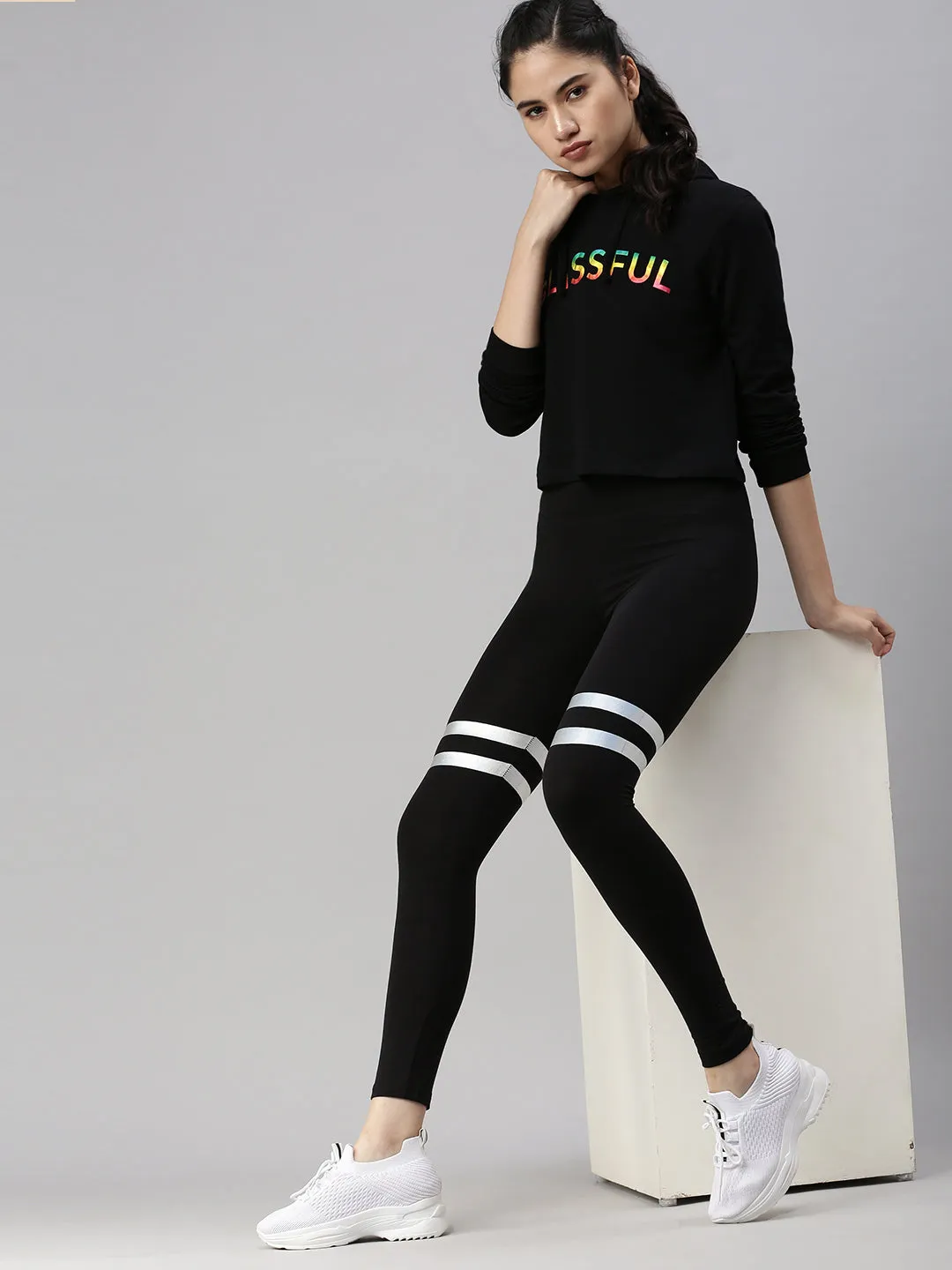 Ladies Active Wear Leggings Black