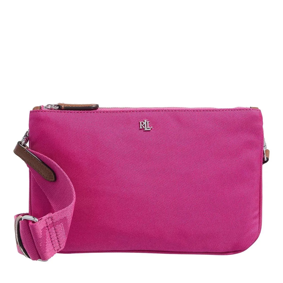 Lauren Ralph Lauren  Landyn Crossbody Medium Bright Fuchsia Berry/Lrn Tan