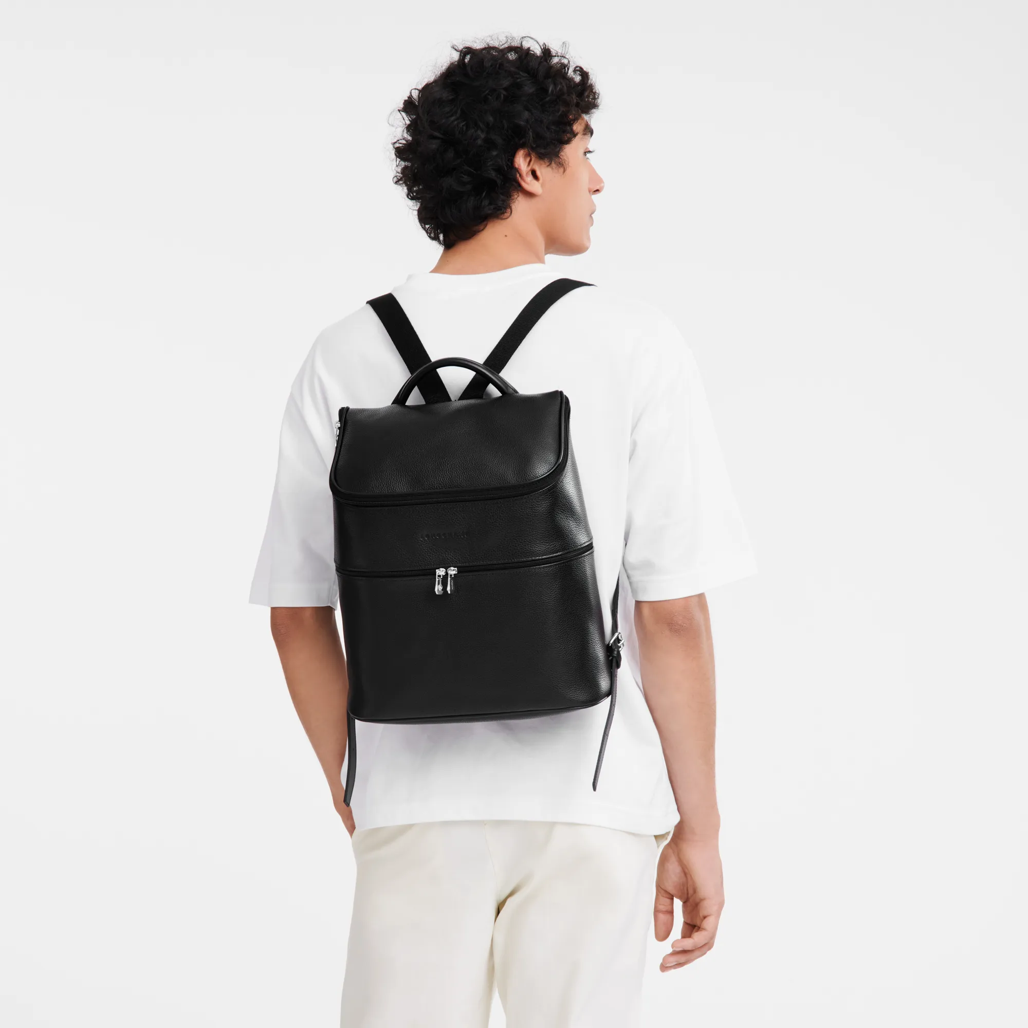 Le Foulonné Backpack Black - Leather