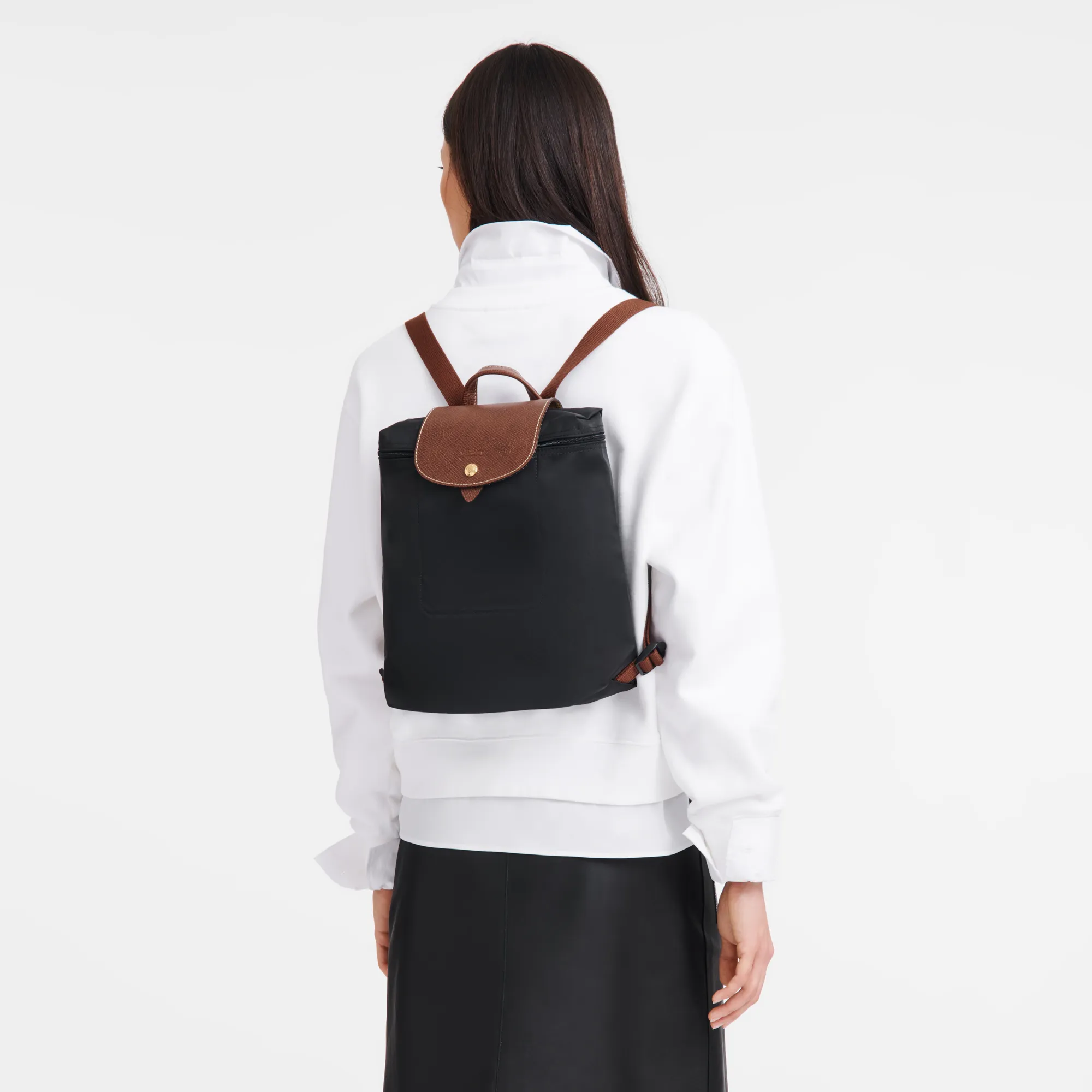 Le Pliage Original M Backpack Black - Recycled canvas