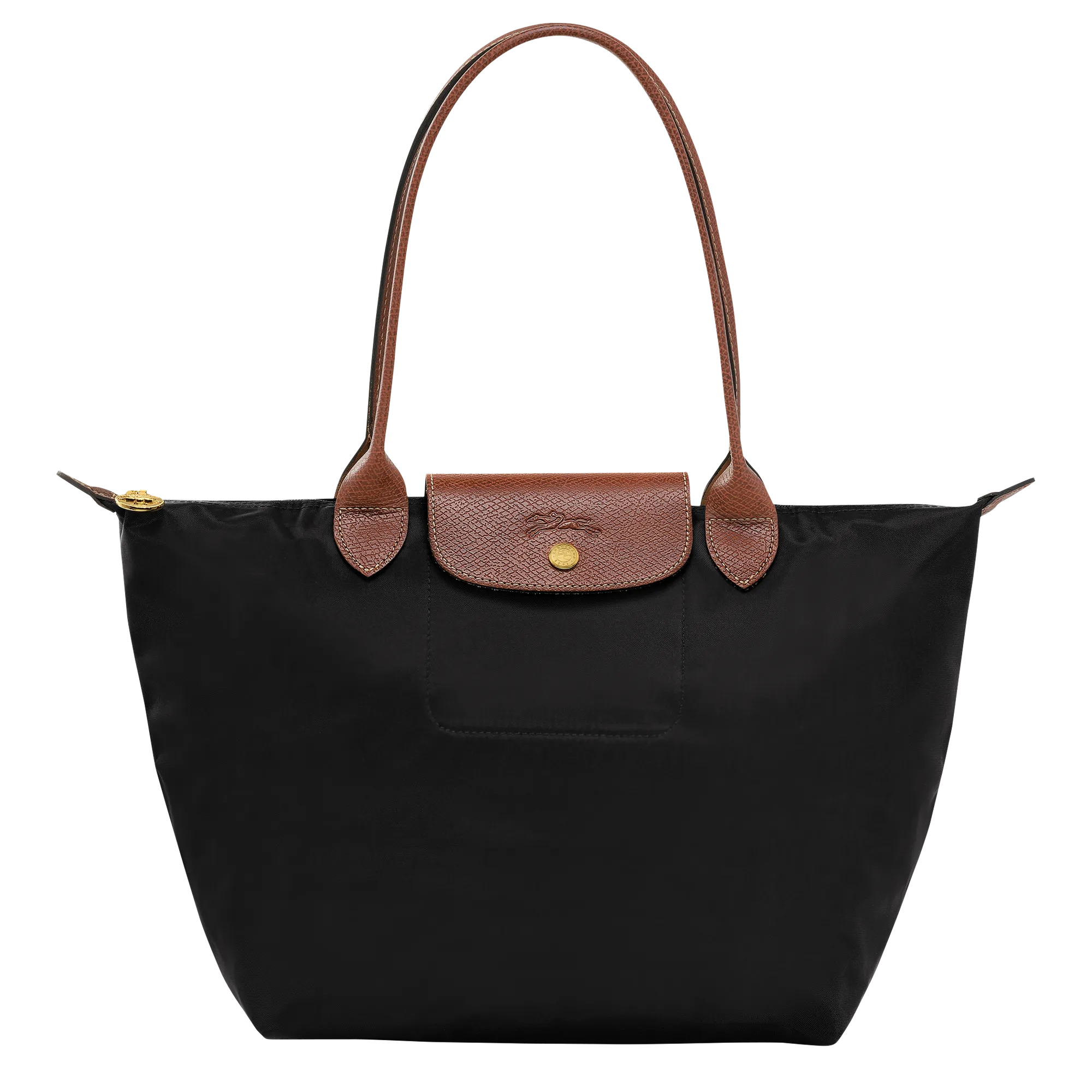 Le Pliage Original M Tote bag Black - Recycled canvas