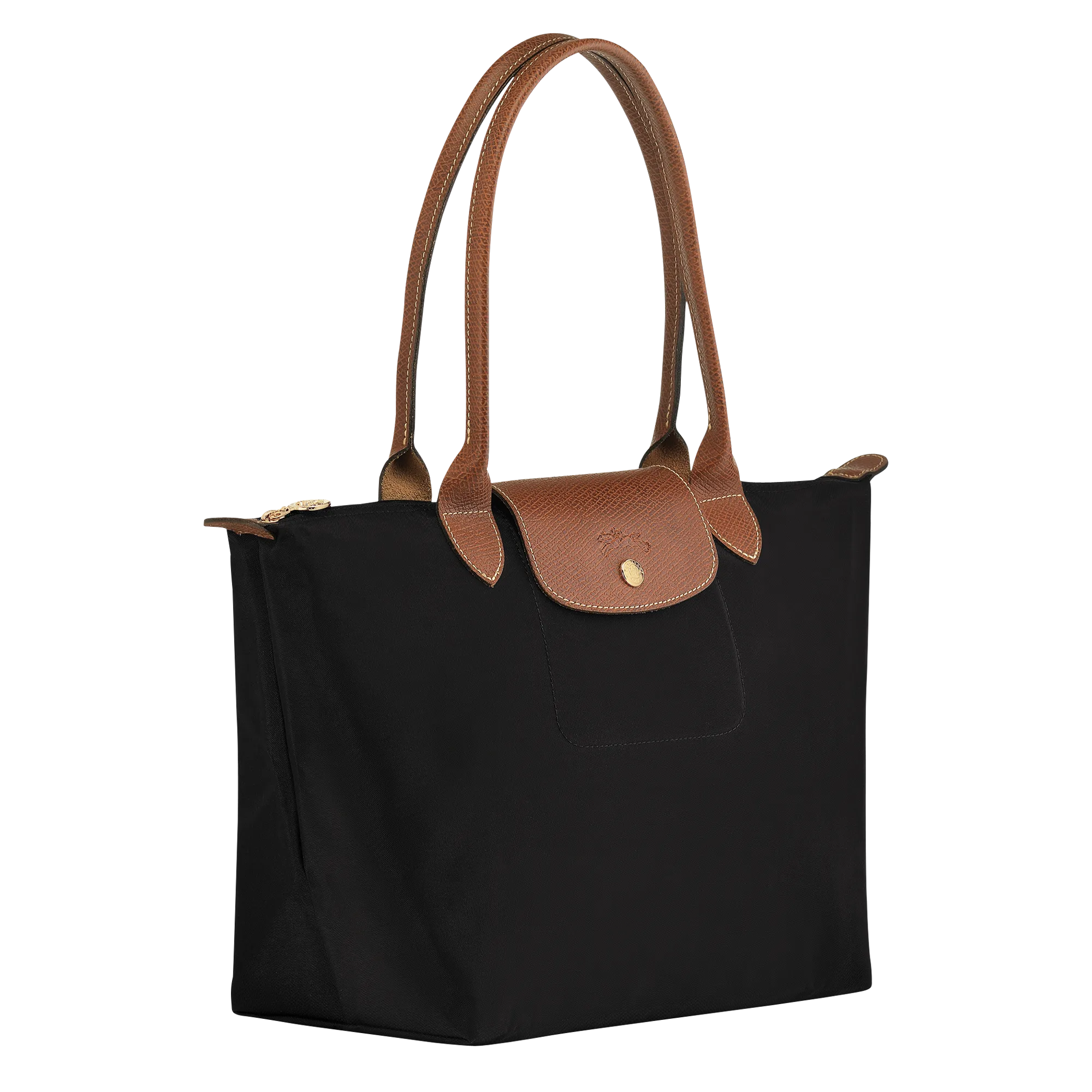 Le Pliage Original M Tote bag Black - Recycled canvas