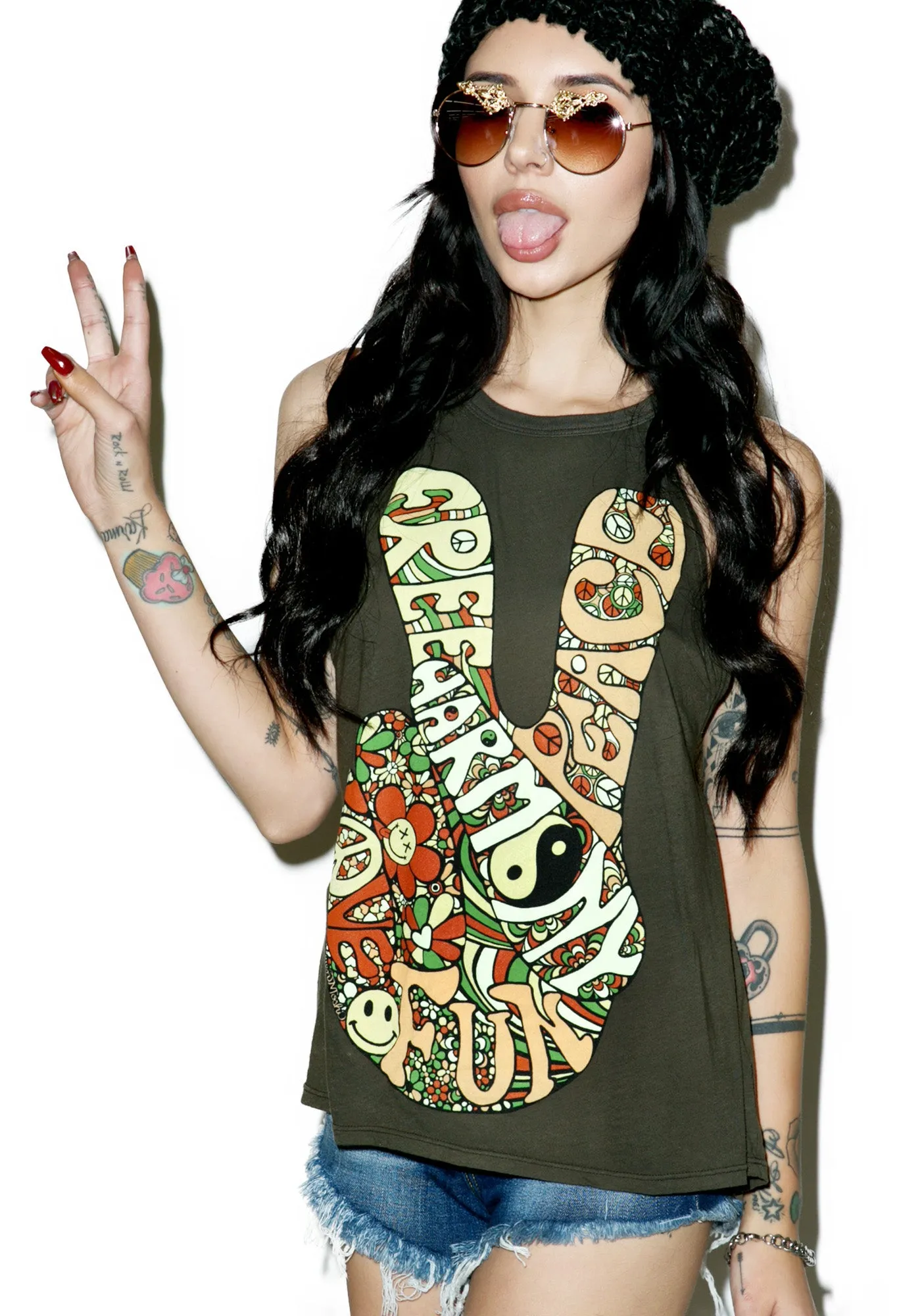 Libby Retro Peace Tank Top-