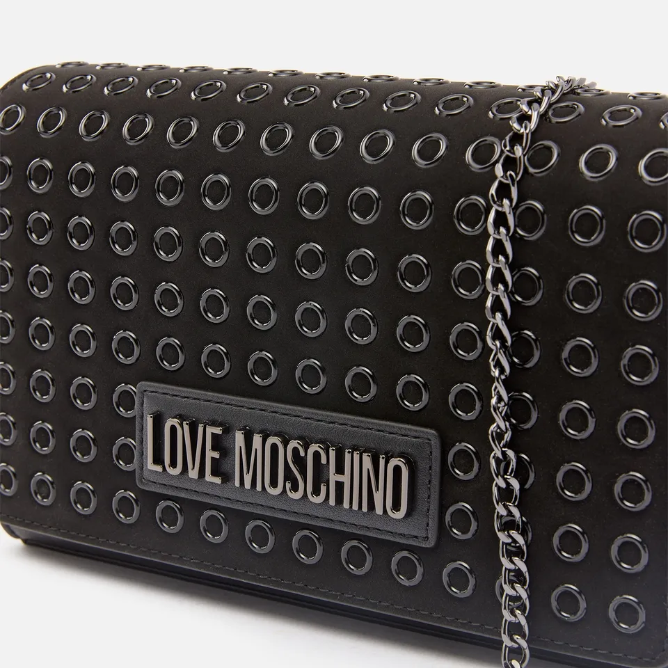 Love Moschino Smart Daily Eyelet Faux Leather Crossbody Bag