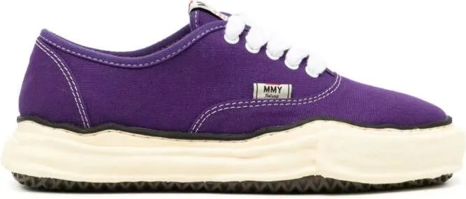 Maison MIHARA YASUHIRO Baker cotton-canvas sneakers Purple