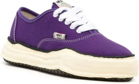 Maison MIHARA YASUHIRO Baker cotton-canvas sneakers Purple