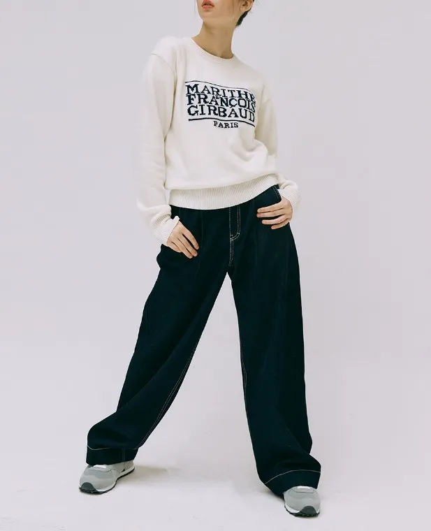 Marithe + Francois Girbaud  |[MARITHE]★CLASSIC LOGO KNIT PULLOVER