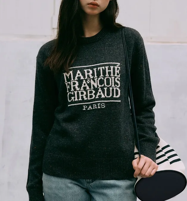 Marithe + Francois Girbaud  |[MARITHE]★CLASSIC LOGO KNIT PULLOVER