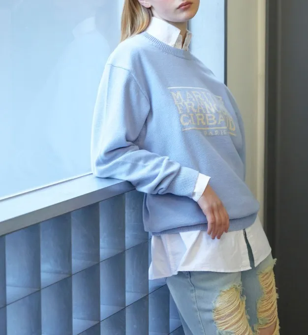 Marithe + Francois Girbaud  |[MARITHE]★CLASSIC LOGO KNIT PULLOVER